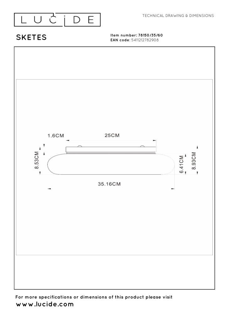 Plafoniera LED rotonda bianca Lucide SKETES 10W