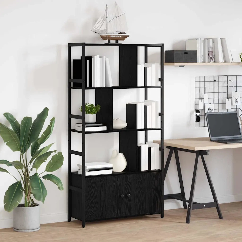Libreria Rovere Nero 80 x 30 x 155,5 cm Legno multistrato 868437