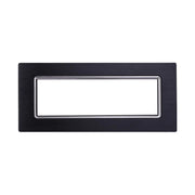 Placca In Alluminio Serie Space 7P Colore Nero Compatibile Con Bticino Living Light