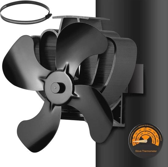 Ventilatore a Cassetta per Camino - Stile, Magnetico e Efficace per Risparmio di Energia per Camino e Focolare