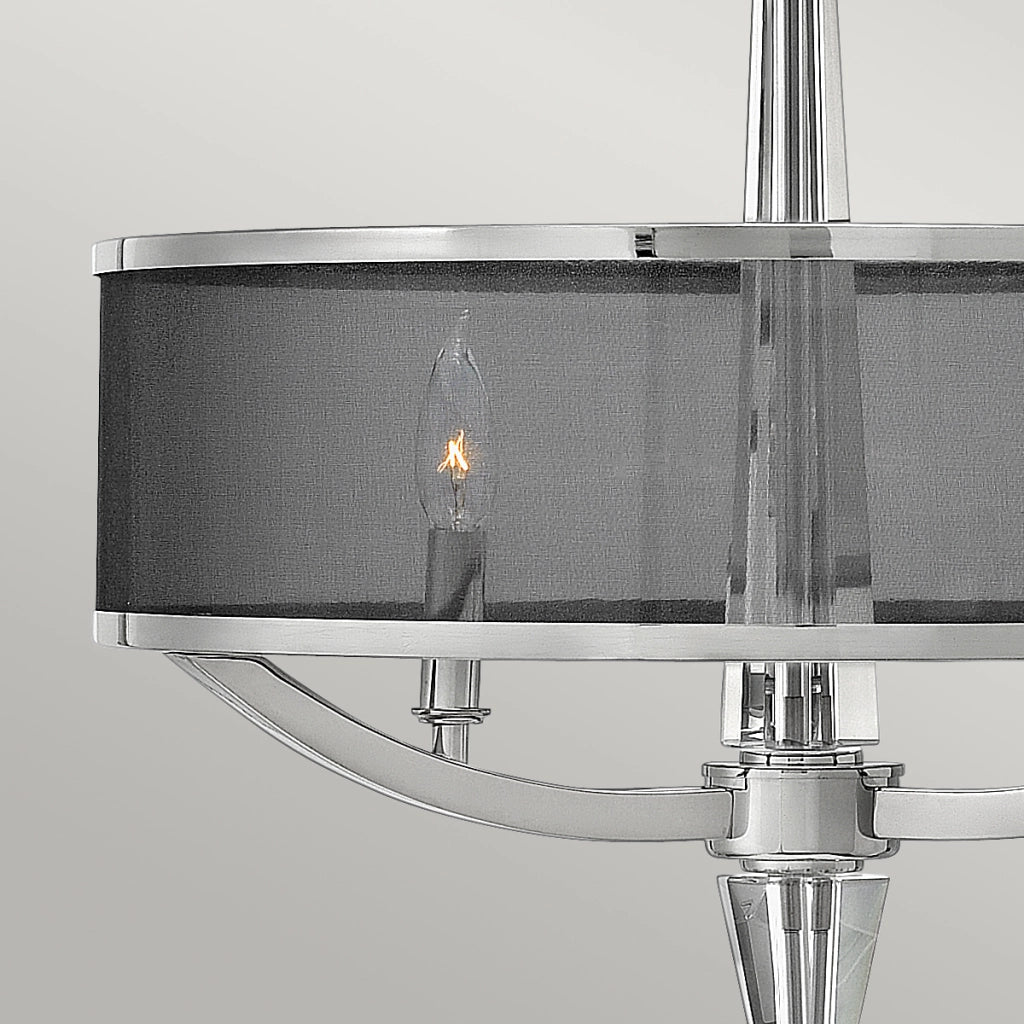Lampada sospensione nichel lucido Ascher 3xE14 Quintiesse