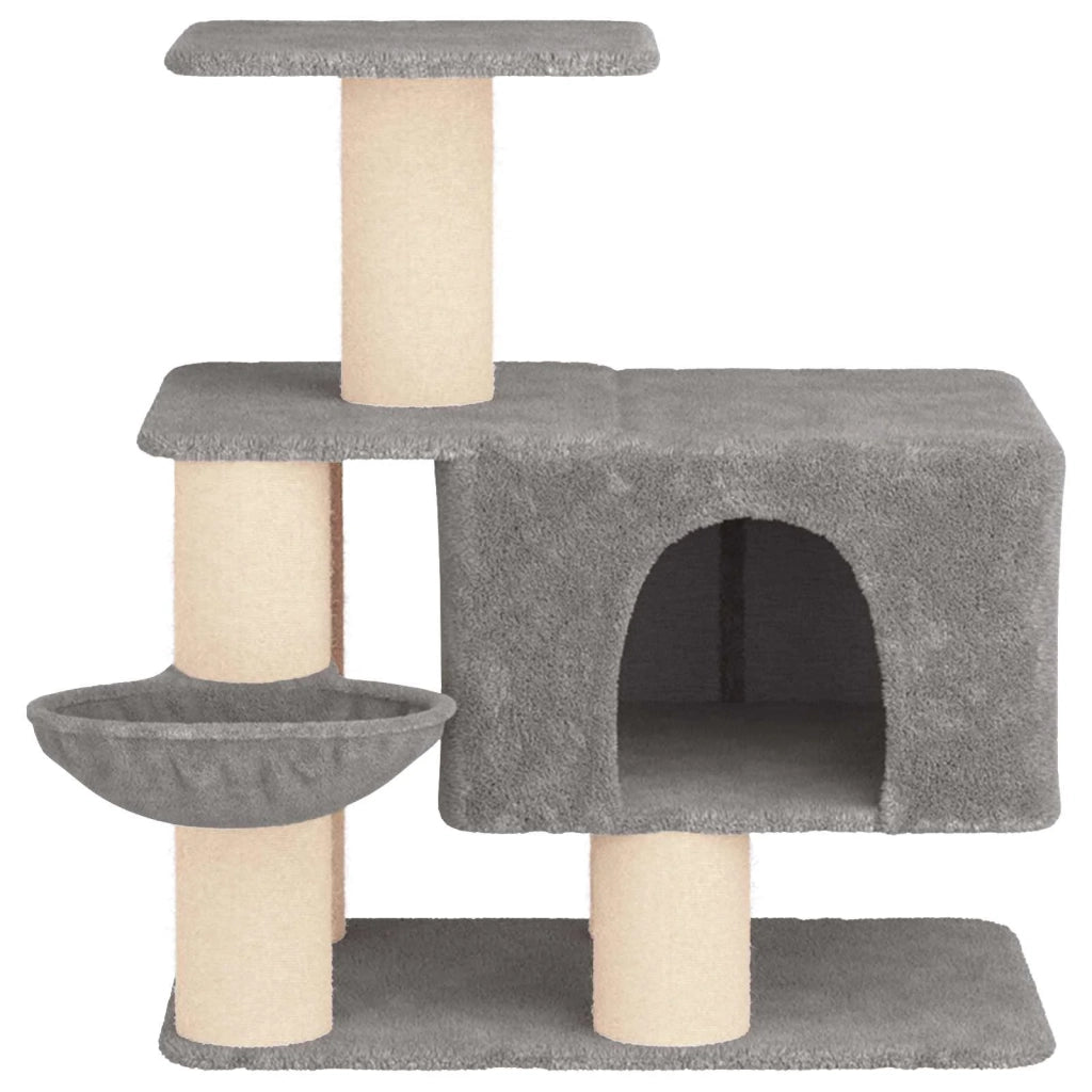 Albero per gatti con pali per graffiare in sisal Grigio Chiaro 42033055