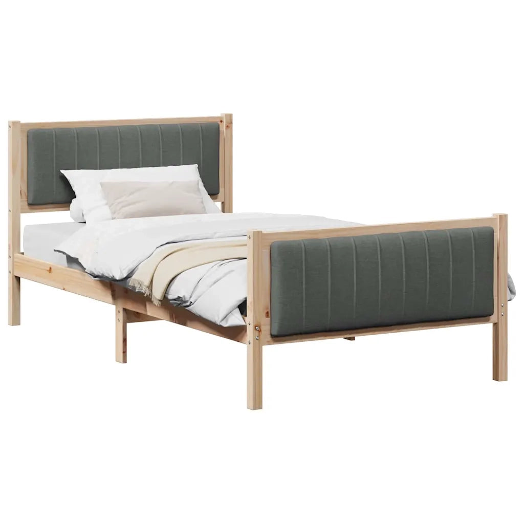 Struttura del Letto marrone e grigio scuro 100 x 200 cm