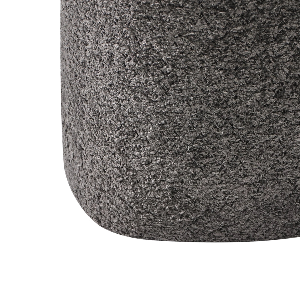 Pouf poggiapiedi imbottito a forma di cuore Pouf ottomano in ciniglia grigio scuro camera da letto soggiorno