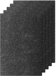 Schiuma EVA autoadesiva 5 pezzi 1,5 mm spessore, schiuma glitter nera 8 x 30 cm per attività di hobby e scrapbooking