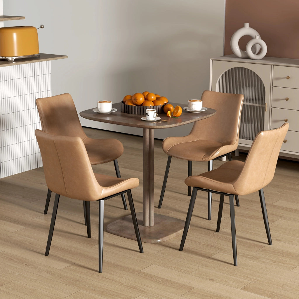 Tavolo da pranzo quadrato allungabile ¨C zephmum ¨C effetto legno marrone 70x70 cm