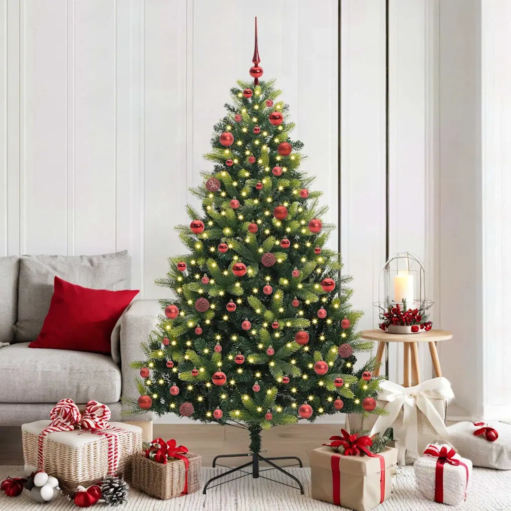 Albero di Natale Artificiale a Cerniera con 300 LED 180 cm 3395991