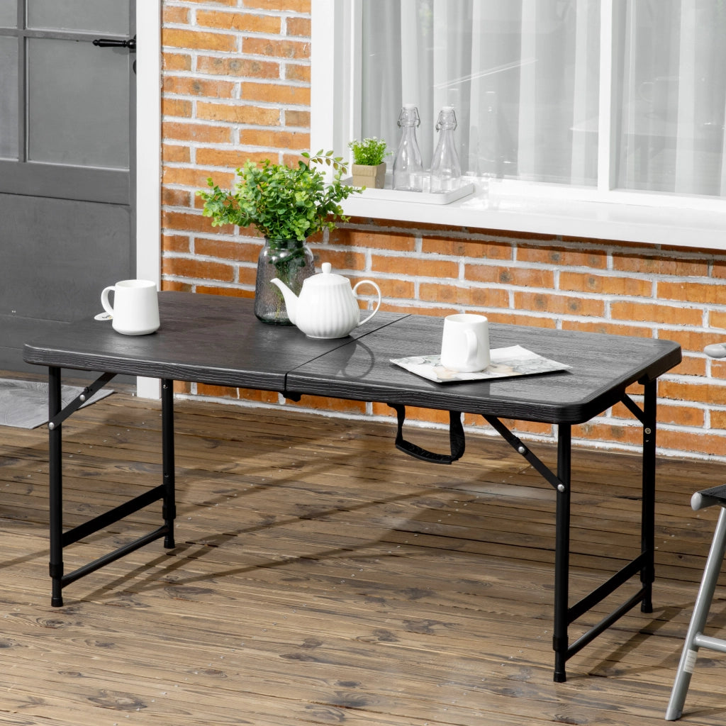 Tavolo da giardino pieghevole rettangolare per 4 persone ¨C zephmum ¨C 118x60x74 cm