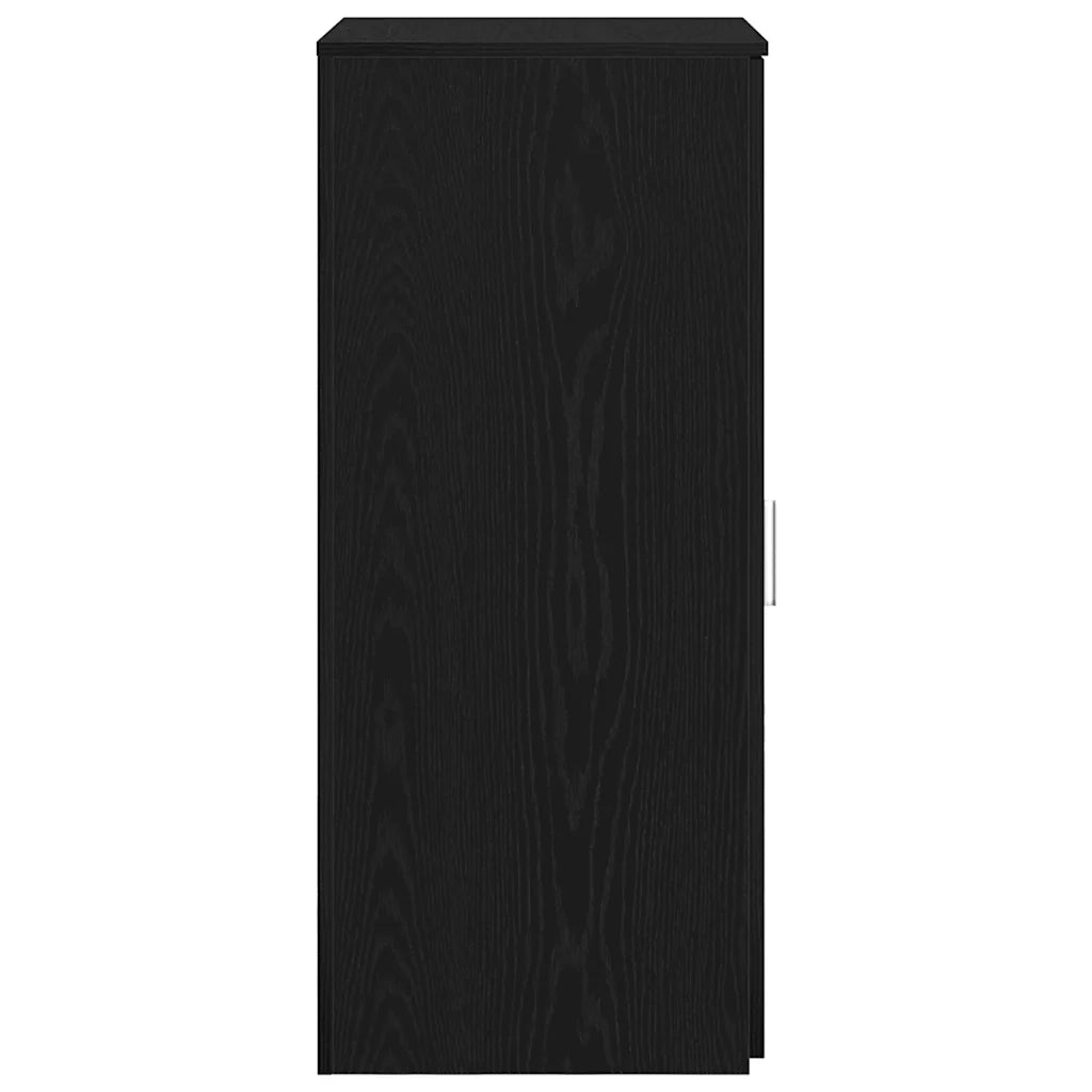 vidaXL Mobile Portaoggetti Nero 50x45x103,5 cm in Legno Multistrato