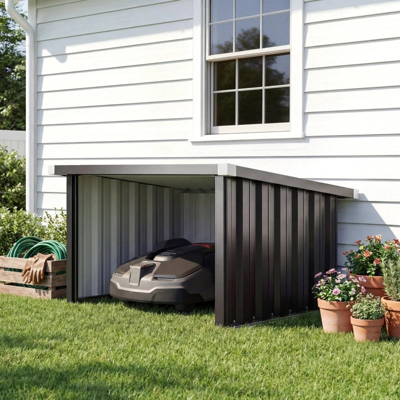GARAGE PER RASAERBA ROBOT 108 x 86 x 62,5 cm Acciaio Grigio Scuro