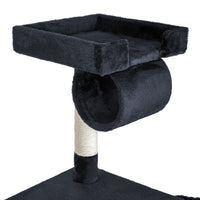 Tiragraffi per gatti nicchia peluche grigio scuro 141 cm 08_0000512