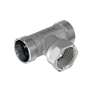 RACCORDO A T MASCHIO FEMMINA CROMATO- 1/2 - 24X19 fil (D.16)- TIEMM- pezzi 1
