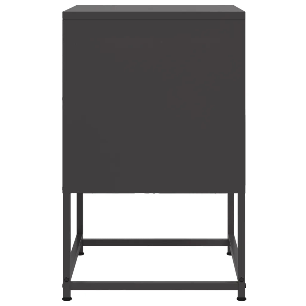 Comodino-Tavolino da notte Nero 36x39x60,5 cm in Acciaio 329480