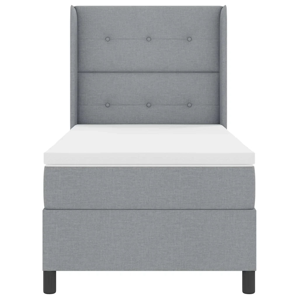 Letto a Sorgente LED Grigio chiaro 100 x 200 cm Tessuto 3343490