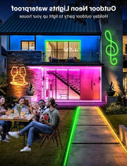 Striscia LED 5 metri neon IP65 impermeabile controllo Bluetooth RGB sincronizzazione musicale dimensione flessibile regolazione di luminosità per camera da letto