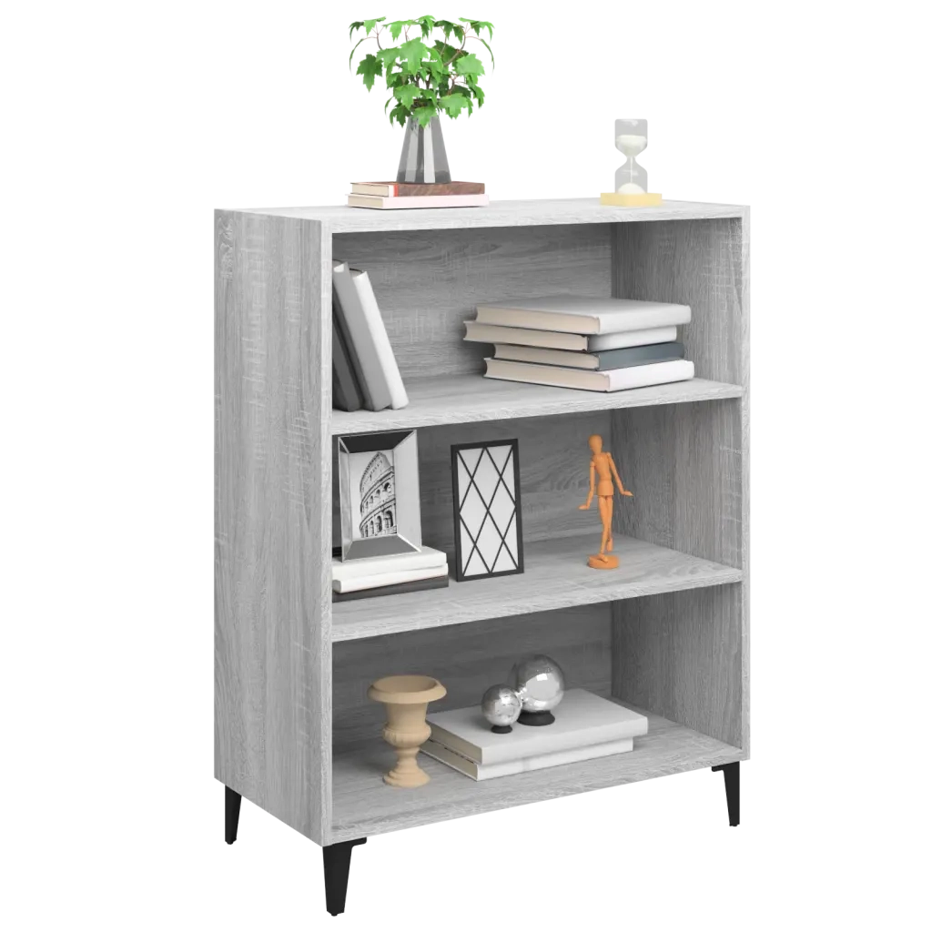 Credenza-Buffet-Armadio da cucina Grigio Cemento 69,5x32,5x90 cm in Legno Multistrato