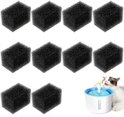 Pacchetto di 10 filtri a spugna per fontane per gatti, filtri a spugna per fontane per gatti, filtri a spugna sostitutivi per fontane per animali per fontane rotonde o quadrata per gatti