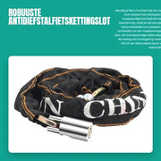 Chiusura per bicicletta robusta - Antisfondamento - Resistente all'attacco con trapano - Cilindro di chiusura girante 360° - Manico in neoprene - Disegno ergonomico - Chiusura di sicurezza