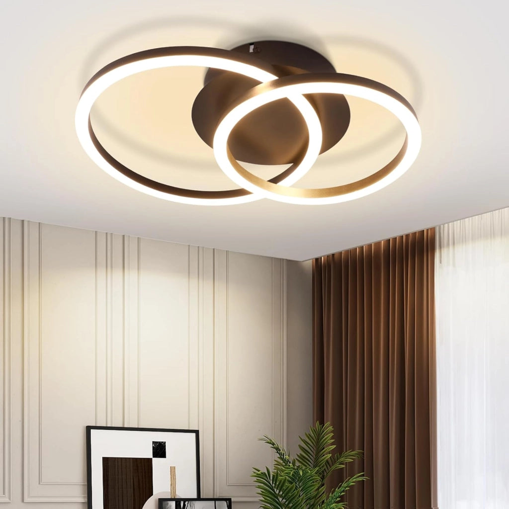 ZMH Lampada da soffitto plafoniera LED rotonda moderna 24W 3000K per soggiorno corridoio