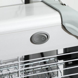 Zanzariera Elettrica 2 Lampade 20W in ABS e Metallo Bianca