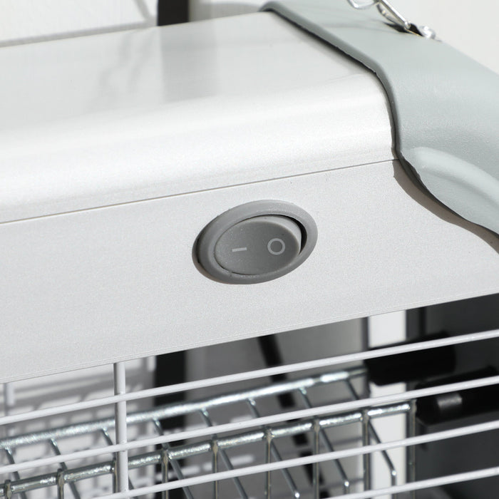 Zanzariera Elettrica 2 Lampade 20W in ABS e Metallo Bianca