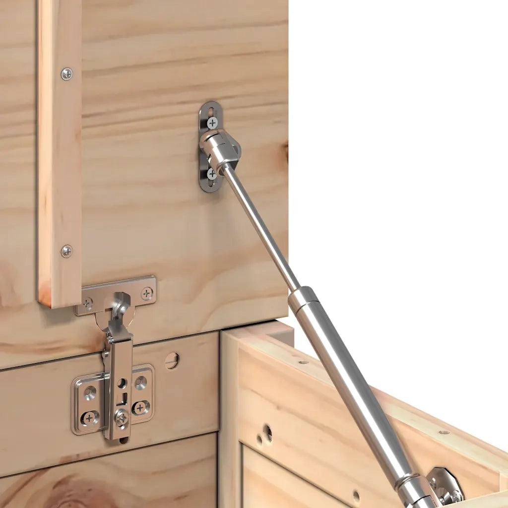 Contenitore Portaoggetti 60x32x45,5 cm Legno Massello Pino 823544