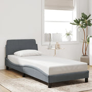Struttura letto Dover Grigio Scuro 90x190 cm in Velluto 373321