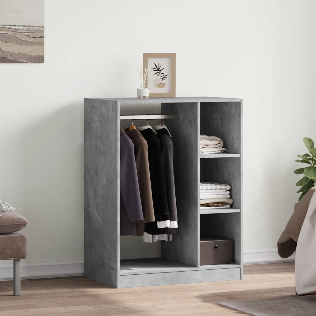 Armadio Grigio Cemento 77x48x102 cm in Legno Multistrato 840810