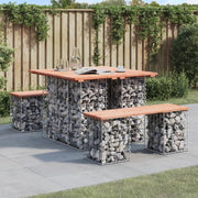 Tavolo da giardino in gabbione design 100x102x72 cm in legno massello Douglas 834369