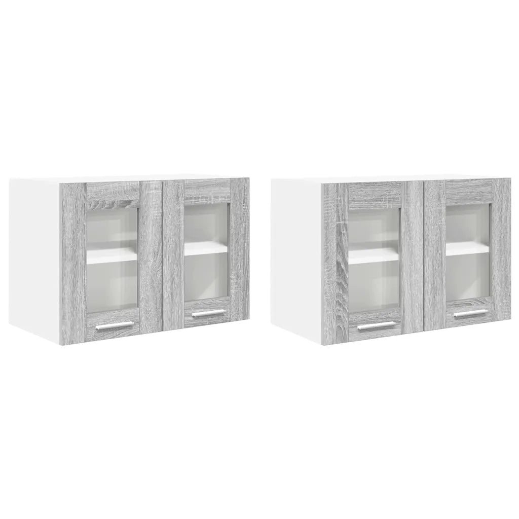 Armadio pensile con porta 2 pcs Grigio Sonoma 60 x 31 x 40 cm