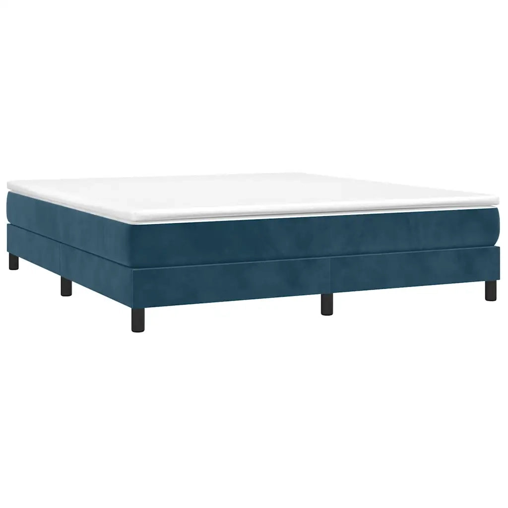 Giroletto a Molle Blu Scuro 180x200 cm in Velluto cod mxl 44354
