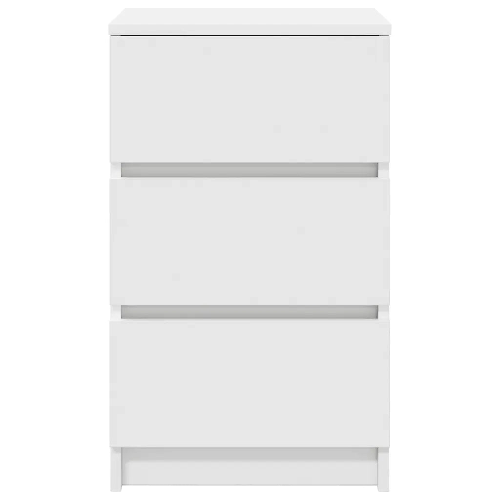 Comodini con 3 Cassetti 2 pz Bianco 39x35x65 cm 861338