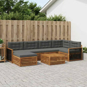 Set di divani da esterno 7 pz Naturale e Antracite 3383595