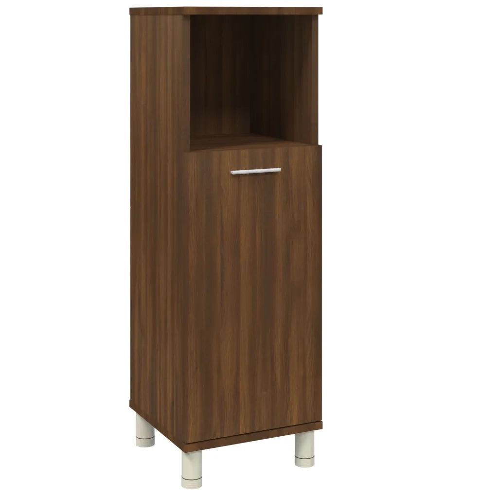 Armadietto Bagno | Armadio da bagno Rovere Marrone 30x30x95cm in Legno Multistrato