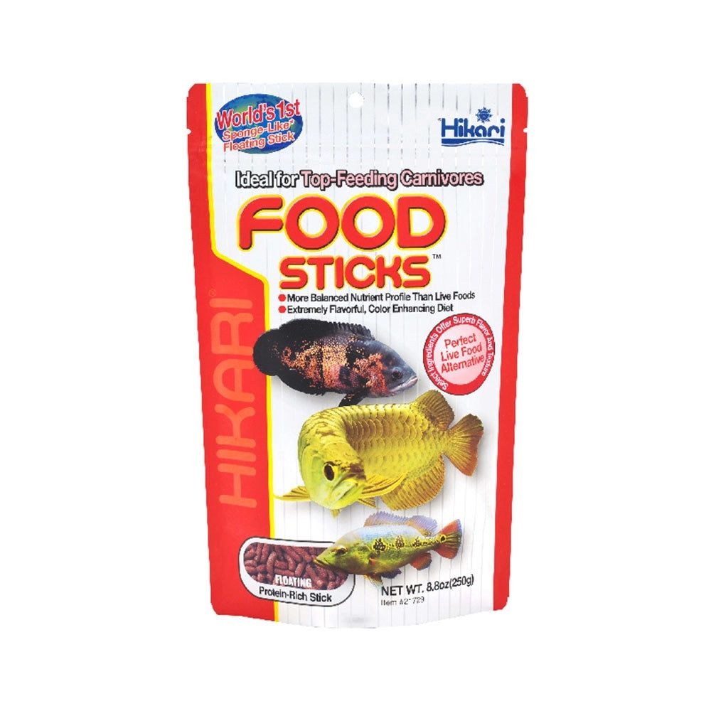 Hikari FoodSticks - sticks galleggianti specifici per Arowana e altri pesci carnivori Formato: 250 gr