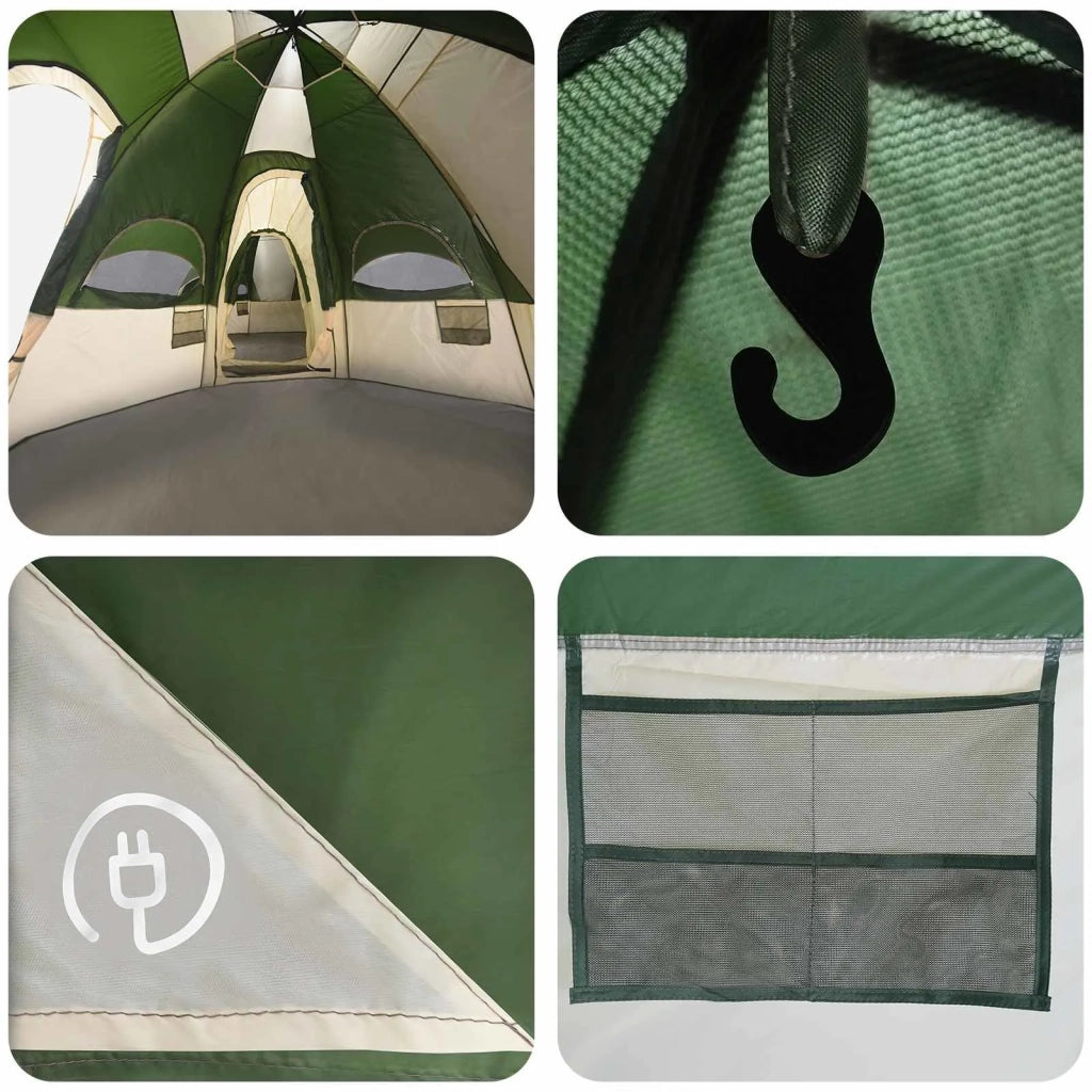 Tenda familiare con telo da pioggia resistente all'acqua Verde 42042242