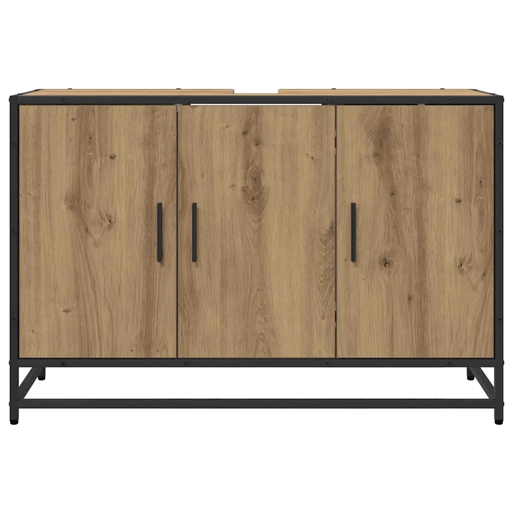 Mobile da Bagno con porta Rovere artigianale 90 x 33 x 60 cm 883618