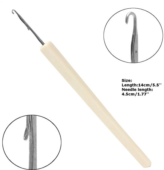 Attrezio per cucire a mano 14 cm - Brese portatile - Scala di misura standard 4,5 mm - Acciaio/Plastica - Bianco - Facile da usare - Ago da cucire