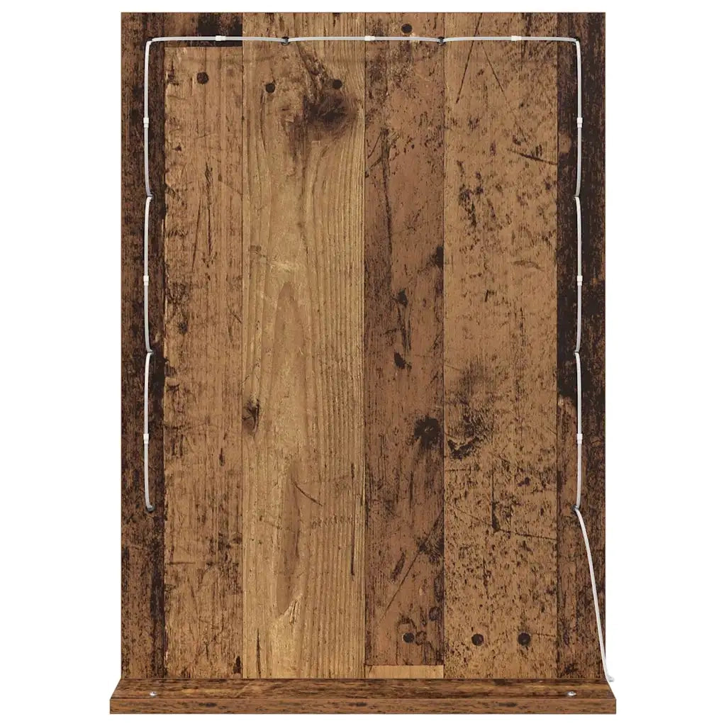 Specchio da Vanità Rovere fumé 70 x 50 x 18 cm Rettangolare 868337