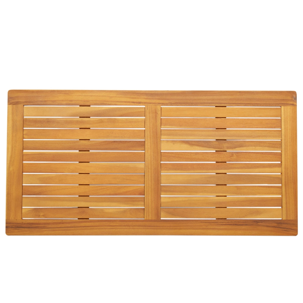 Piano Tavolo 110x55x2,2 cm Rettangolare in Legno Massello di Acacia