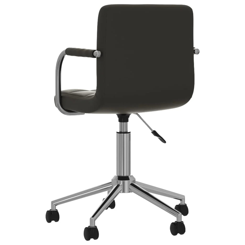 Sedia girevole da ufficio/sedia da studio/sedia da computer/sgabello/dormire in similpelle nera 02_0024054