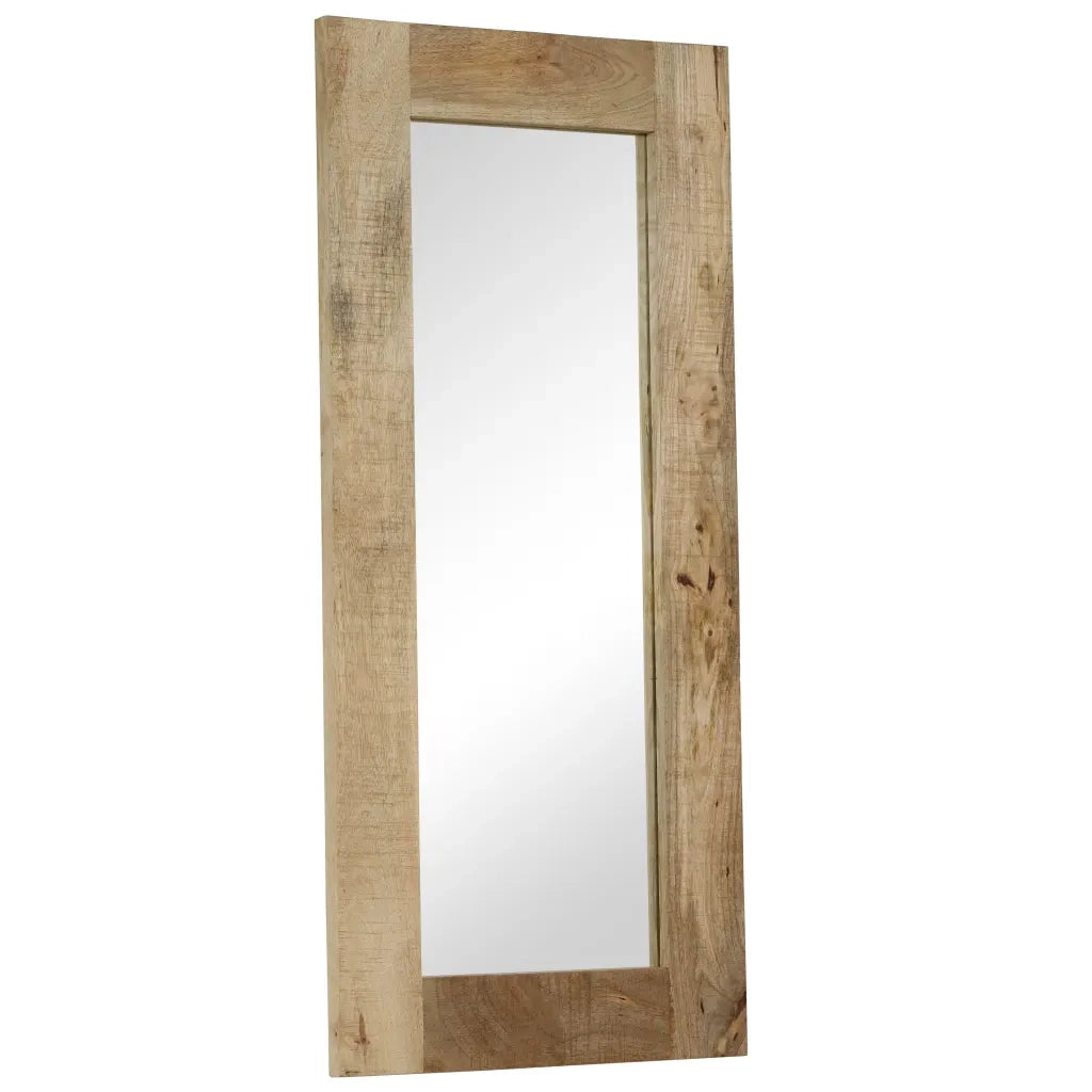 Specchio-Specchio Decorativo in Legno Massello di Mango 50x110 cm