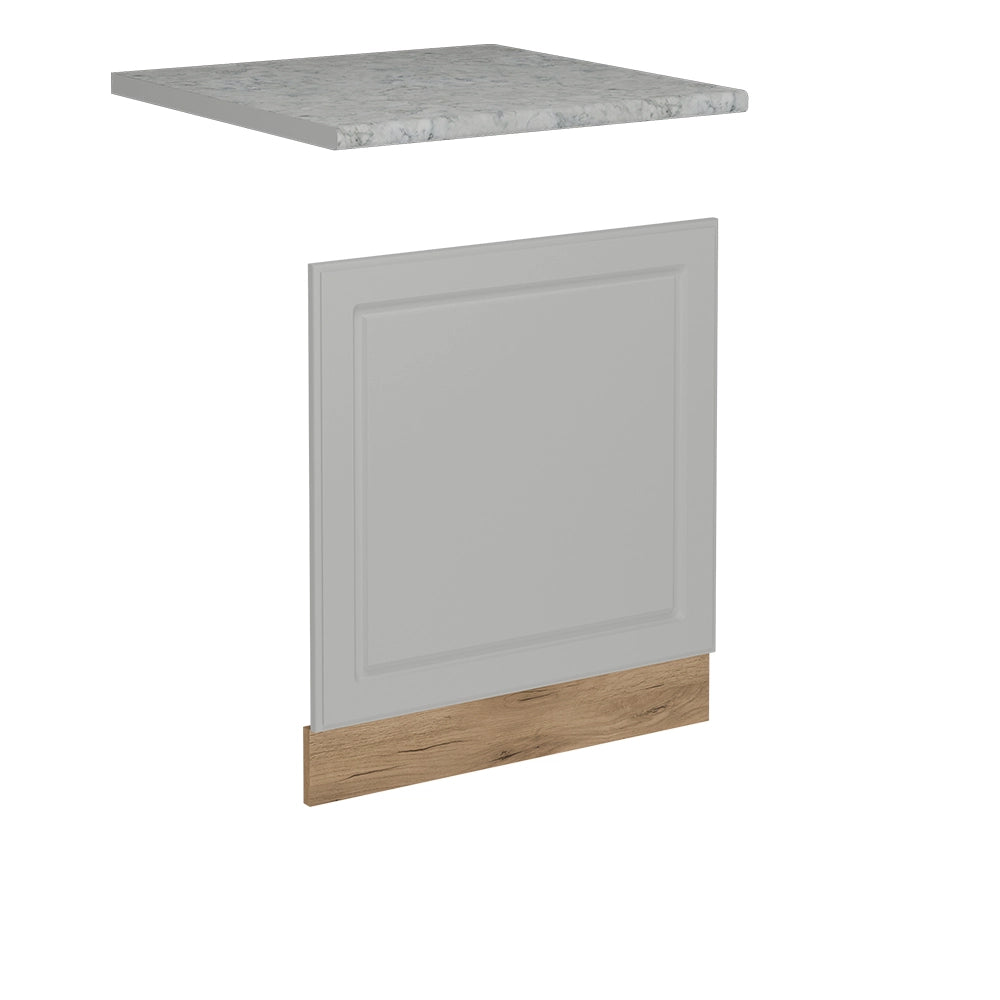 Pannello frontale R-Line Bianco rustico/Rovere dorato 60 cm, PL Marmo Vicco