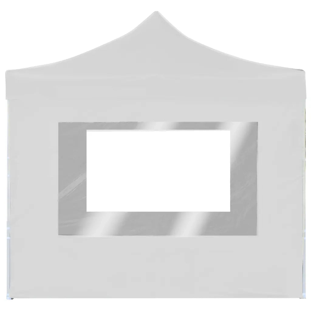 Gazebo Pieghevole con Pareti Alluminio 2x2 m Bianco 48934