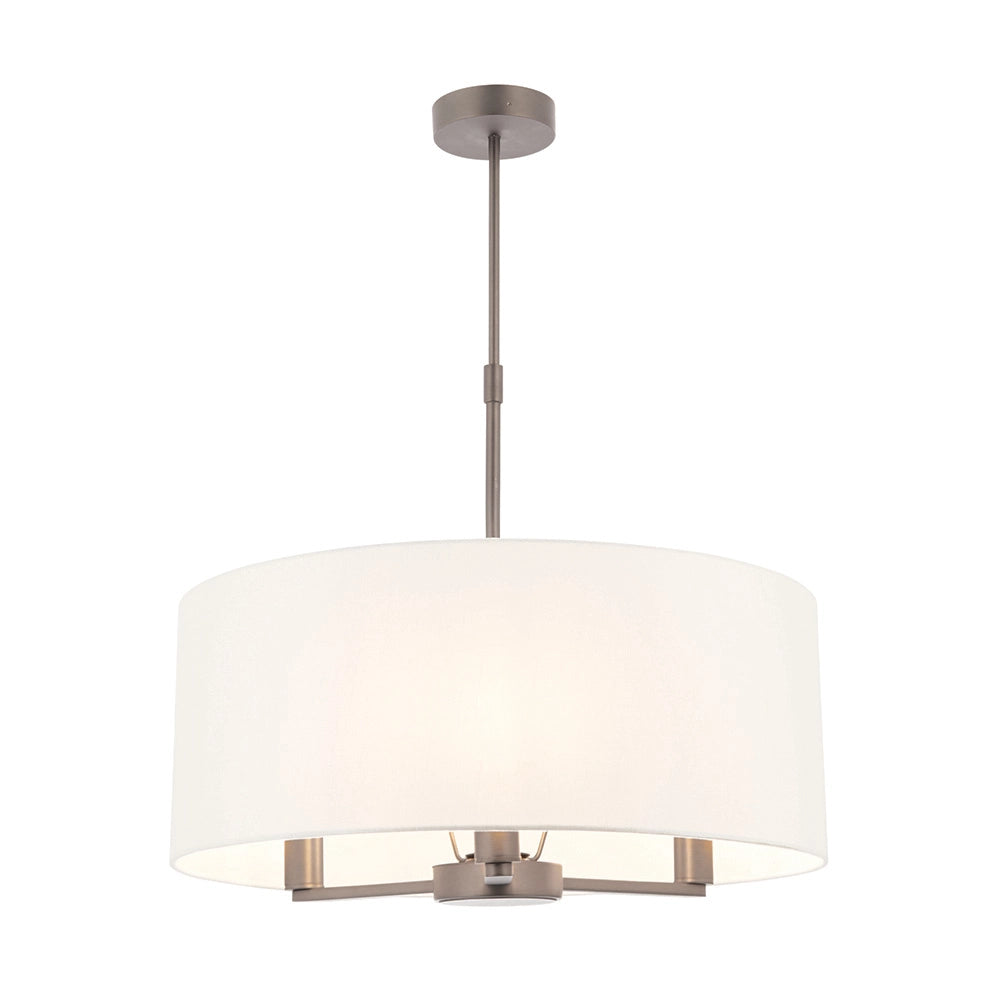 Lampadario Daley Endon 3 luci nichel opaco E14 bianco