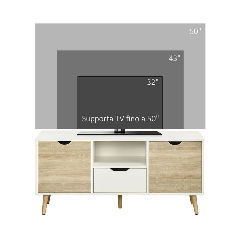 MOBILE TV MODERNO MAX 50" IN TRUCIOLATO CON CASSETTI 110 X 40 X 50 CM