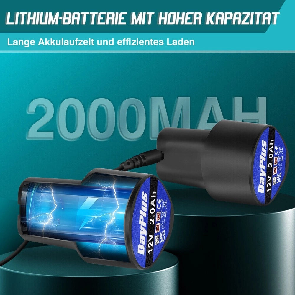 Trade Shop - Lucidatrice Rotorbitale 2 Batterie 12 V 2000 Mah 8 Velocità Levigatrice Per Auto -