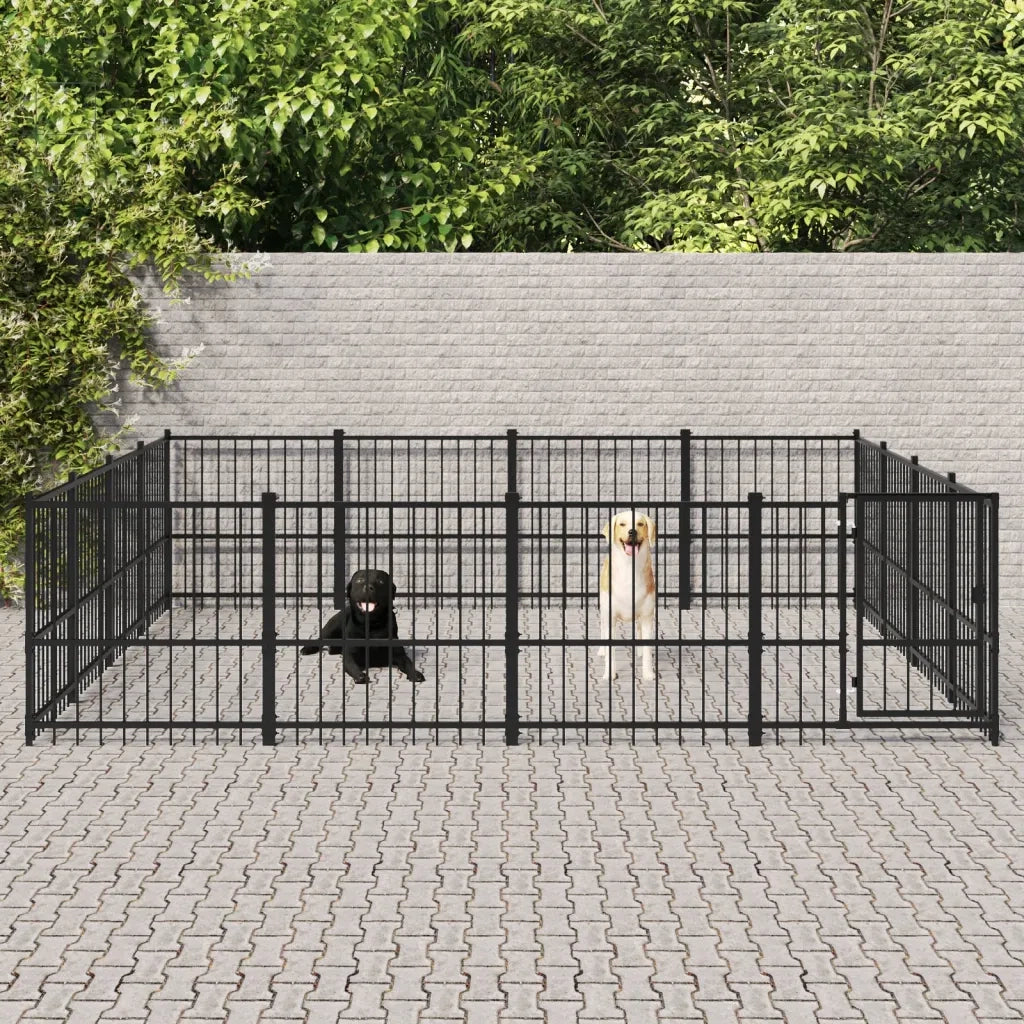 Gabbia per Cani da Esterno in Acciaio 15,05 m² 3124626
