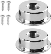 Set di coperture per jack elettrico per chitarra da 2 pezzi, accessori per strumenti musicali per piastra di uscita socket tipo TELE per chitarre, argento