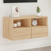 Mobile TV a Parete-Mobile TV a Muro Rovere Sonoma 60x30x30 cm Legno Multistrato